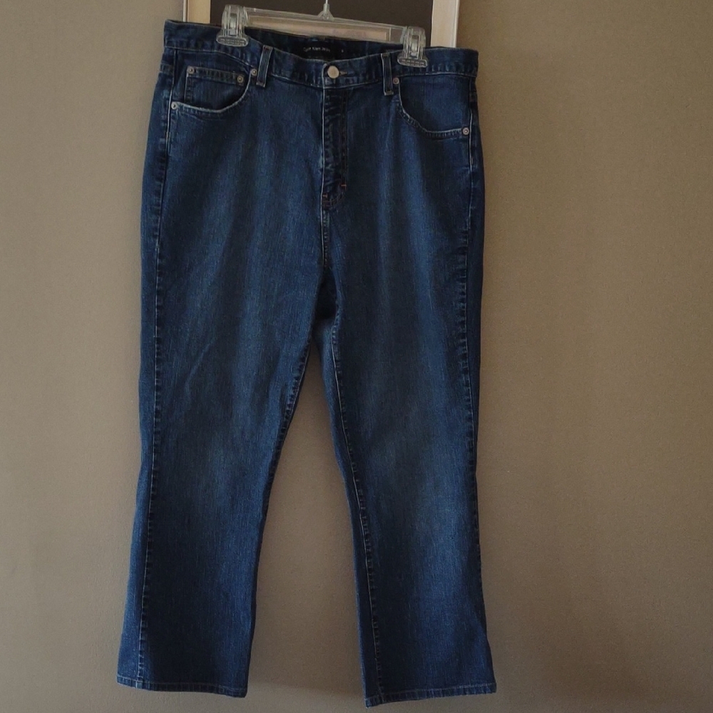 Calvin Klein Women's Boot Cut Jeans - Dark Blue